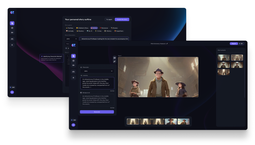 Revolutionary story creation experience